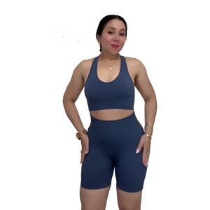 Cosmolle Airwear Woman Sportswear Yoga Sets Workout Sports Bra Gym High Waist S